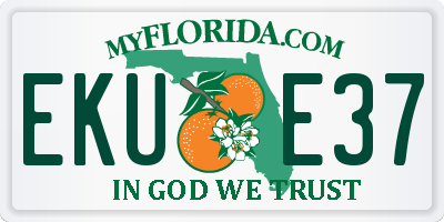 FL license plate EKUE37