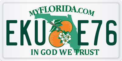 FL license plate EKUE76
