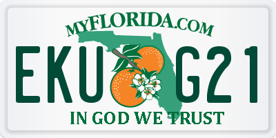 FL license plate EKUG21