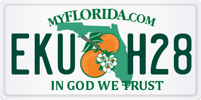 FL license plate EKUH28