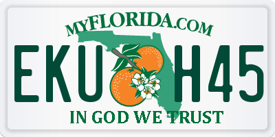 FL license plate EKUH45