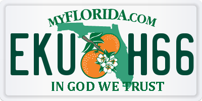 FL license plate EKUH66