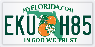 FL license plate EKUH85