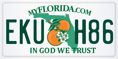 FL license plate EKUH86