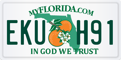 FL license plate EKUH91