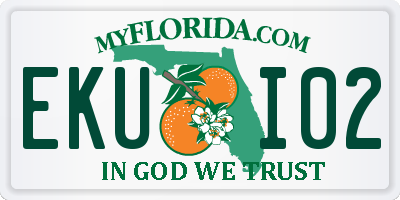 FL license plate EKUI02