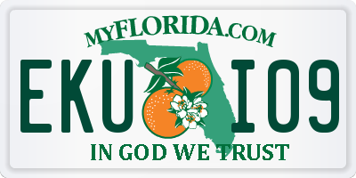 FL license plate EKUI09