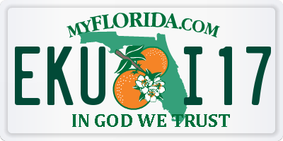 FL license plate EKUI17