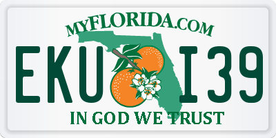 FL license plate EKUI39