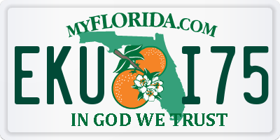 FL license plate EKUI75