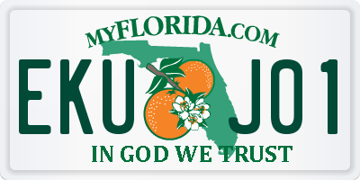 FL license plate EKUJ01