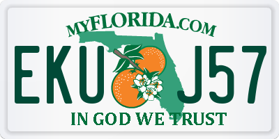 FL license plate EKUJ57