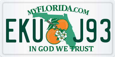 FL license plate EKUJ93