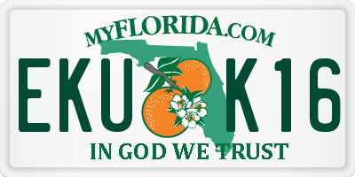 FL license plate EKUK16