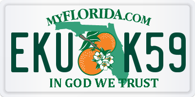 FL license plate EKUK59