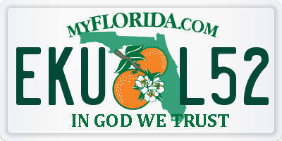 FL license plate EKUL52