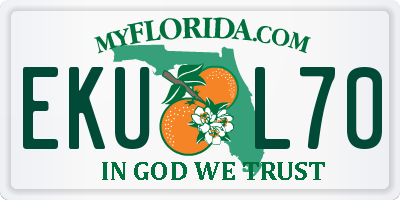 FL license plate EKUL70