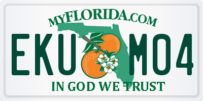 FL license plate EKUM04