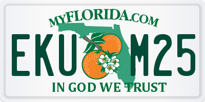 FL license plate EKUM25