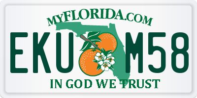 FL license plate EKUM58