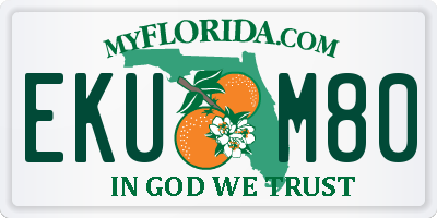 FL license plate EKUM80