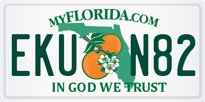 FL license plate EKUN82
