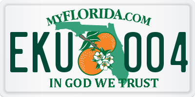 FL license plate EKUO04