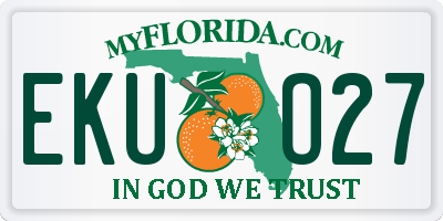 FL license plate EKUO27