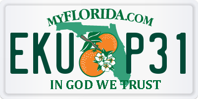 FL license plate EKUP31