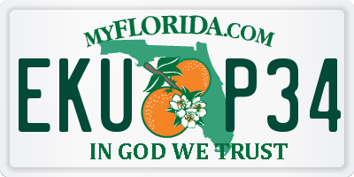 FL license plate EKUP34