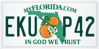FL license plate EKUP42