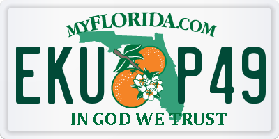 FL license plate EKUP49
