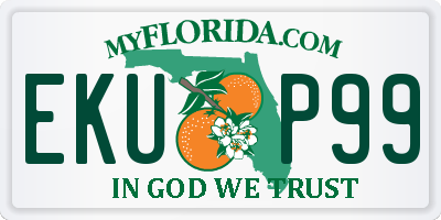 FL license plate EKUP99