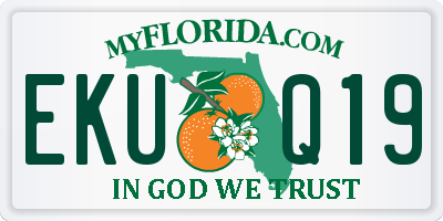 FL license plate EKUQ19