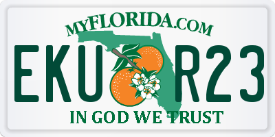 FL license plate EKUR23