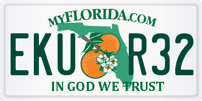 FL license plate EKUR32