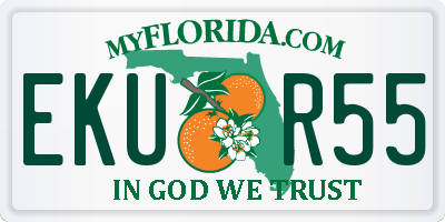 FL license plate EKUR55