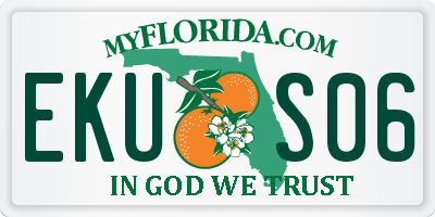 FL license plate EKUS06