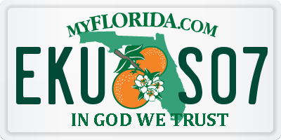 FL license plate EKUS07