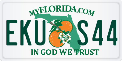 FL license plate EKUS44