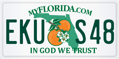 FL license plate EKUS48