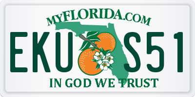 FL license plate EKUS51