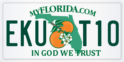 FL license plate EKUT10