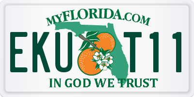 FL license plate EKUT11