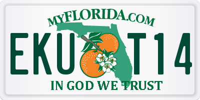 FL license plate EKUT14