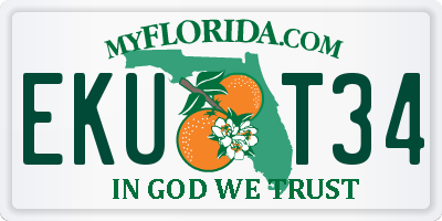 FL license plate EKUT34