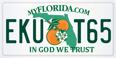 FL license plate EKUT65