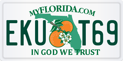 FL license plate EKUT69