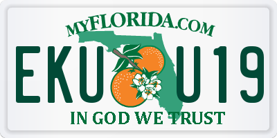 FL license plate EKUU19