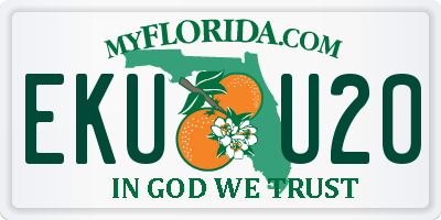 FL license plate EKUU20